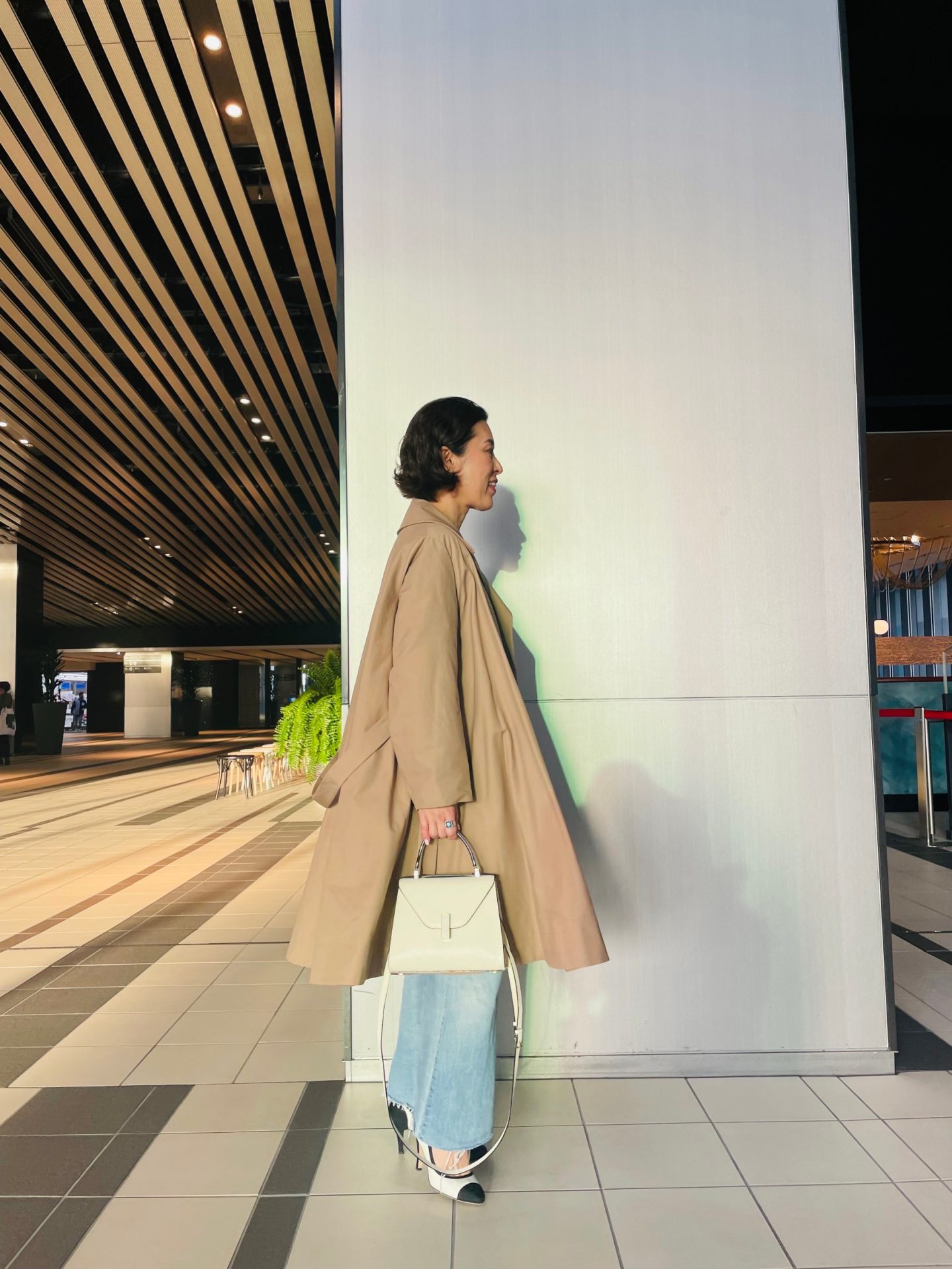 エリオポール麻コート 大草直子DUNGAREES LINEN OVER COAT